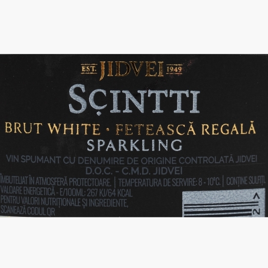 Vin spumant alb brut, 11%, 0.75l