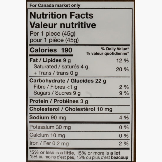 Croissant ciocolată și alune 6x45g