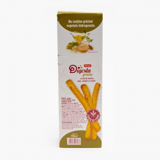 Grisine cu ulei măsline, maia, semințe și cereale 150g