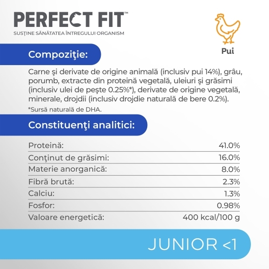 Hrană uscată pentru pisici junior, 750g, cu pui
