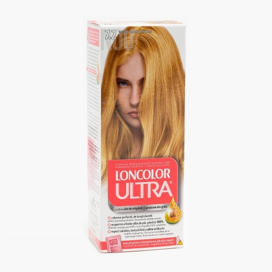 Vopsea permanentă pentru păr Ultra 7.2 Blond auriu deschis 100ml