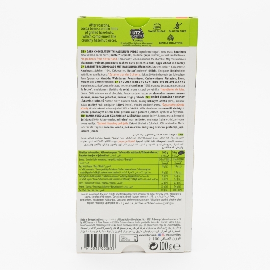 Ciocolată neagră cu alune 100g