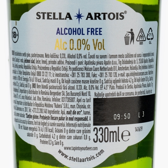 Bere blondă fără alcool sticlă 0.33l