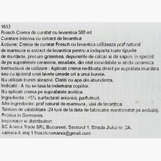 Cremă de curățat cu parfum de levănțică 0.5l