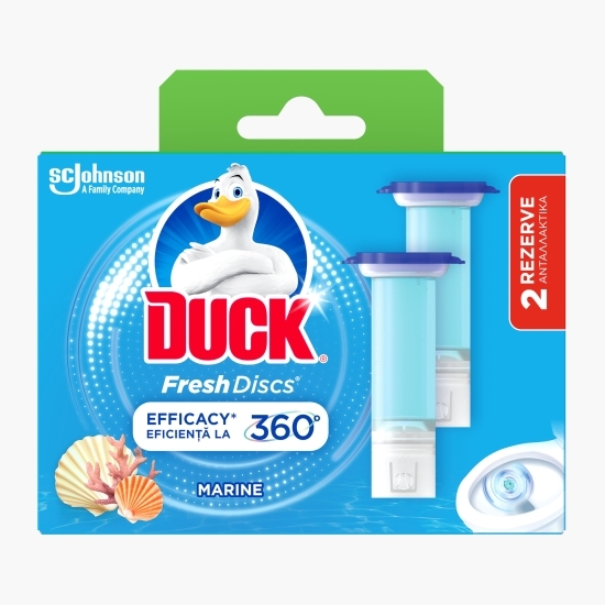 Rezervă gel pentru vasul toaletei Fresh Discs marine, 2 rezerve