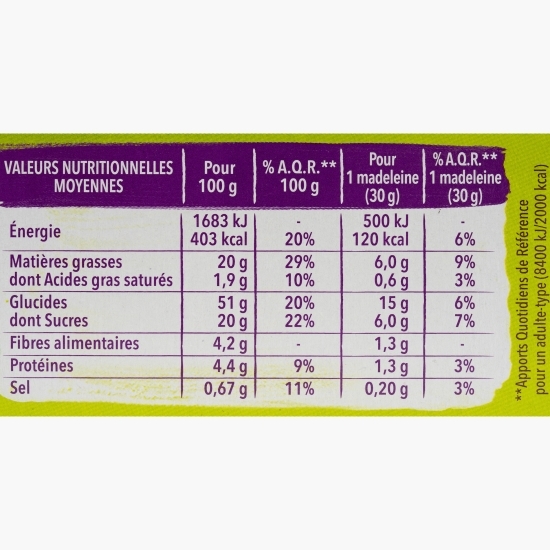 Madlene cu lămâie fără gluten și lactoză 6x30g