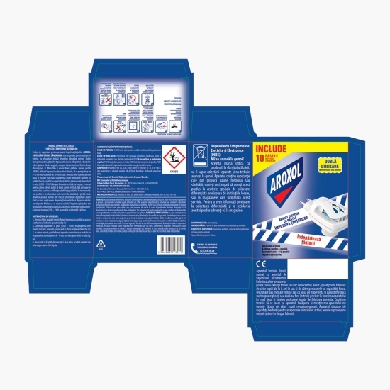 Aparat electric cu 10 pastile împotriva țânțarilor