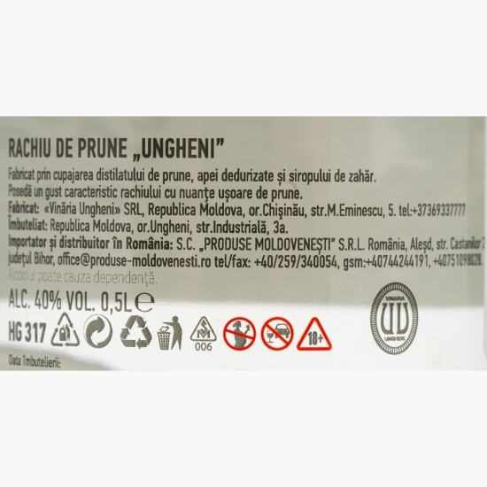 Rachiu de prune, 40%, 500ml 