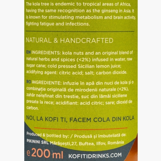Kraft Kola, cola artizanală naturală 0.2l