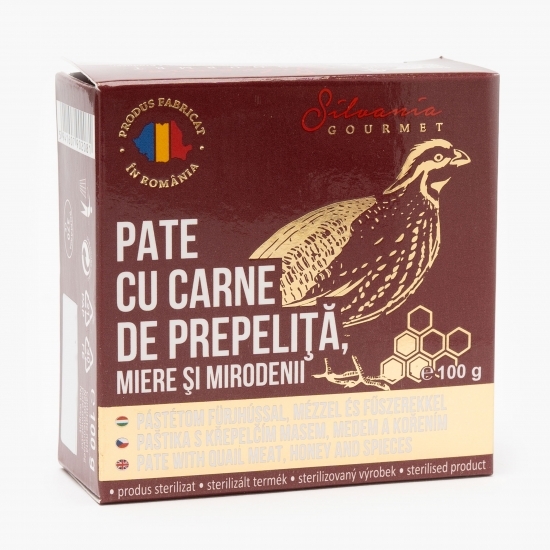 Pate cu carne de prepeliță, miere și mirodenii 100g