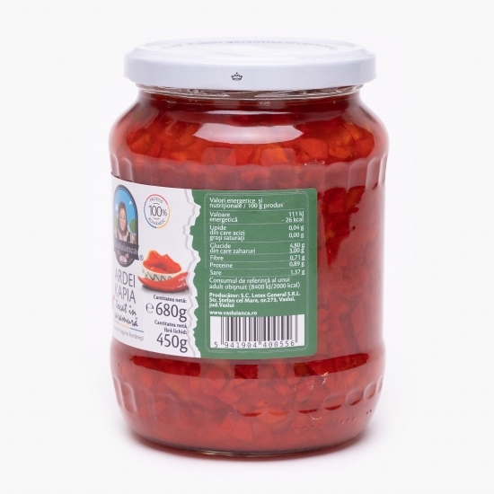 Ardei kapia tocat în saramură 680g