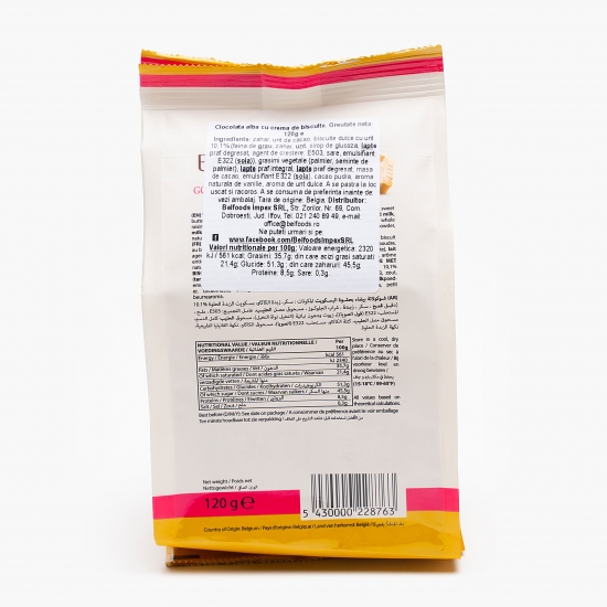 Ciocolată aurie și cremă de biscuiți 120g