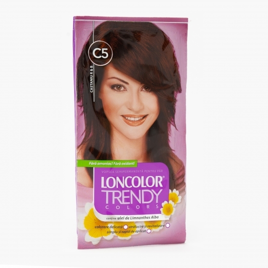 Vopsea semipermanentă pentru păr C5 castaniu R&B plicuri 2x25ml