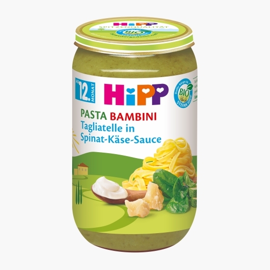 Paste tagliatelle eco cu sos de spanac,+12 luni, 250g