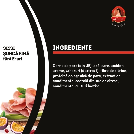 Șuncă fină de porc fără E-uri 170g