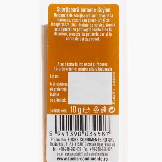 Scorțișoară Ceylon baton 10g