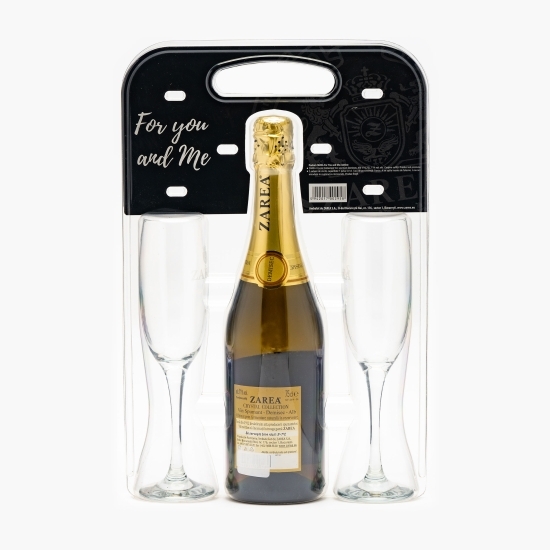 Vin spumant alb demisec You&Me  0.75L + 2 pahare