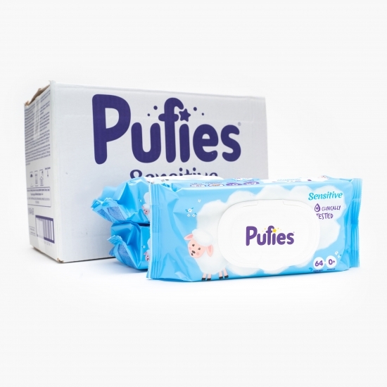 Șervețele umede pentru bebeluși Sensitive 12x64 buc