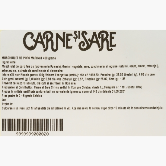 Mușchiuleț de porc marinat 400g