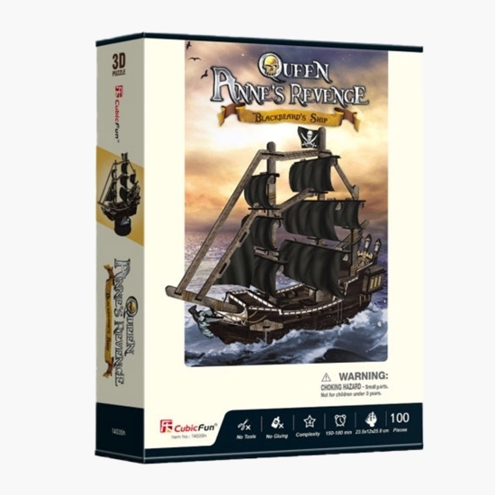 Puzzle 3D Nava Queen Anne, 100 piese, 6+ ani