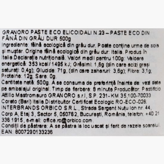 Paste Elicoidali eco N.23 500g