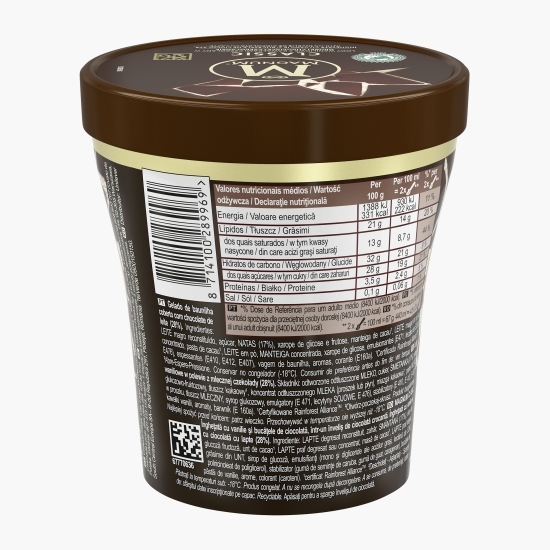 Îngheţată cu vanilie şi ciocolată cu lapte 440ml