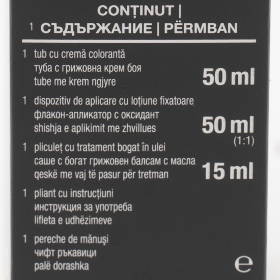 Vopsea de păr permanentă fără amoniac Oleo Intense, 1-10 negru intens, 115ml