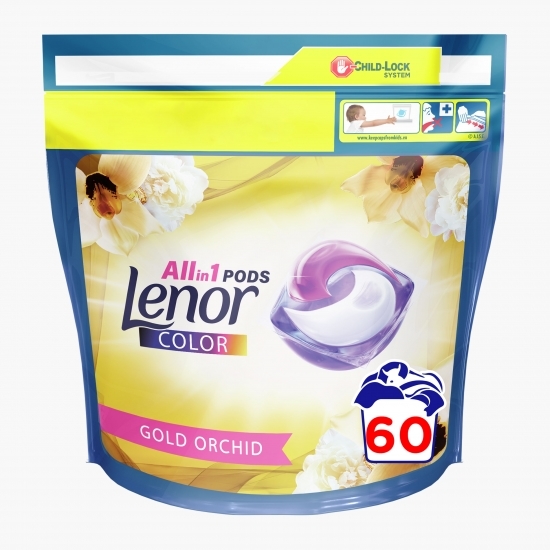 Detergent de rufe capsule All in One Gold Orchid, 60 spălări