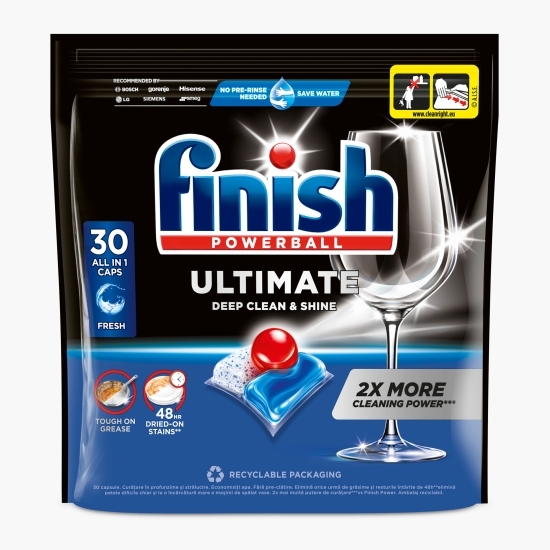 Detergent capsule pentru mașina de spălat vase Ultimate, 30 spălări