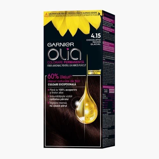 Vopsea de păr permanentă fără amoniac 4.15 Ciocolatiu închis glacial 112ml