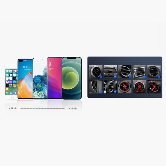 Suport auto pentru telefon CMH10, negru