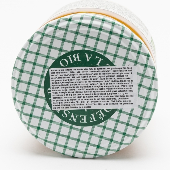 Mâncare eco indiană cu fasole albă tofu și curcuma 360g