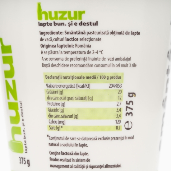 Smântână 20% grăsime 375g