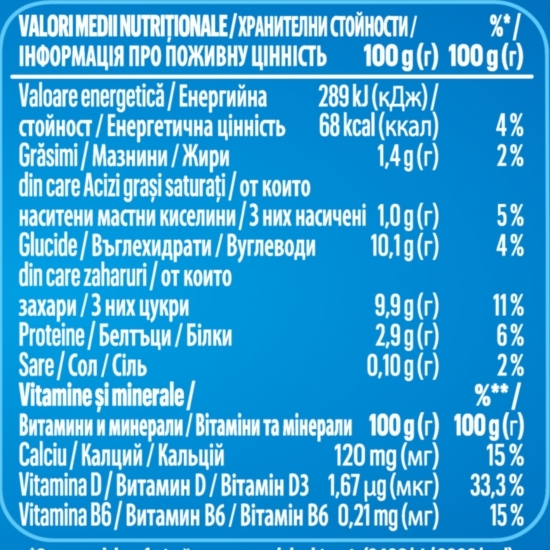 Iaurt de băut cu căpșuni și banane 4x100g