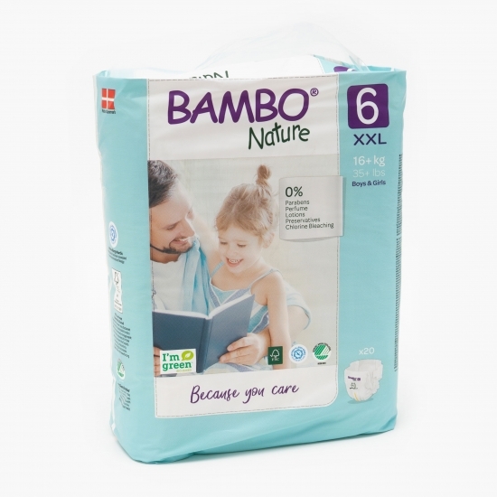 Scutece eco 0% clor mărimea 6, 16+ kg, 20 buc