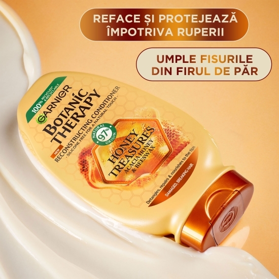 Balsam cu miere și ceară de albine pentru păr deteriorat cu vârfuri despicate 200ml