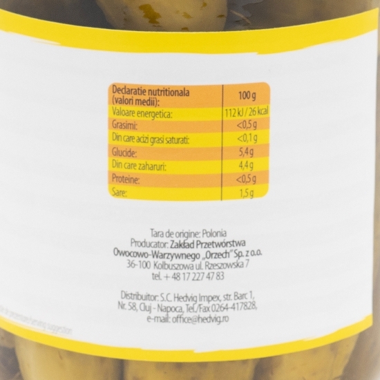 Castraveți murați cu mărar și ardei iute 830g