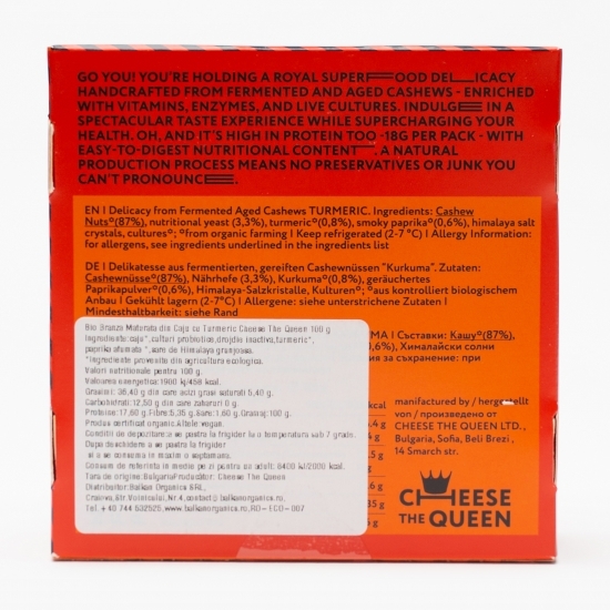 Produs eco fermentat din caju cu turmeric 100g