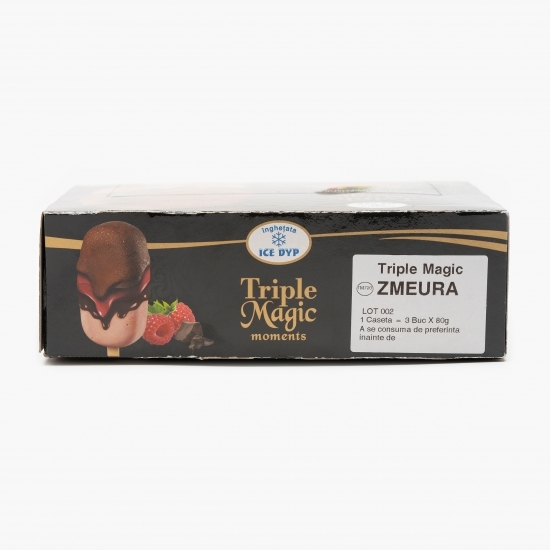 Înghețată de zmeură și ciocolată belgiană 3x100ml