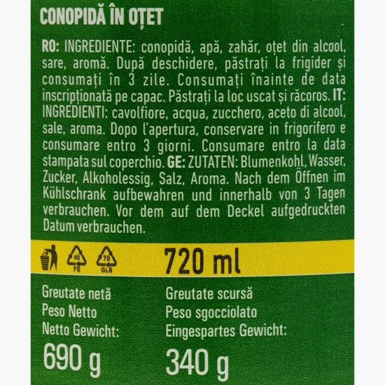 Conopidă în oțet 690g