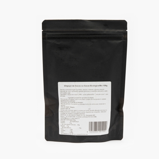 Chipsuri de cocos cu cacao ecologice 100g