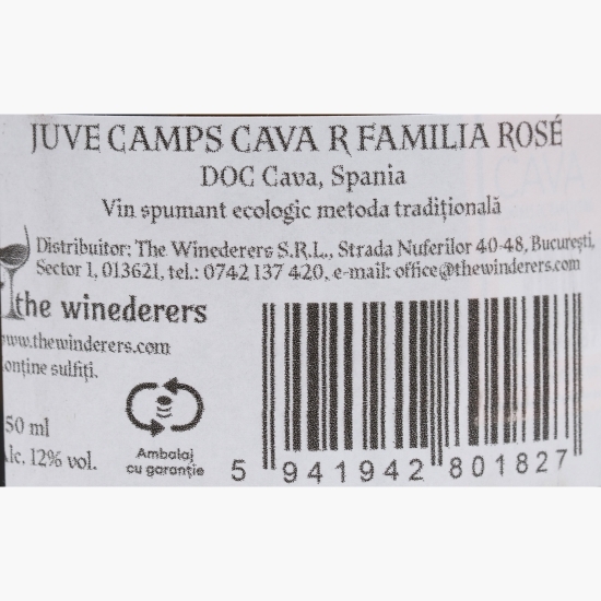 Spumant rose brut, Cava Reserva de la Familia, 12%, 0.75l