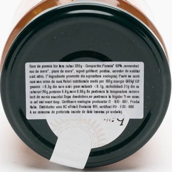 Gem de piersici eco fără zahăr 320g