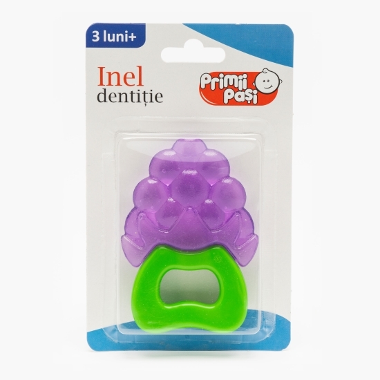 Inel dentiție strugure cu mâner, +3 luni 