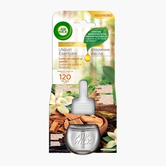 Rezervă odorizant electric de cameră Lemn de Santal & Vanilie, 19ml