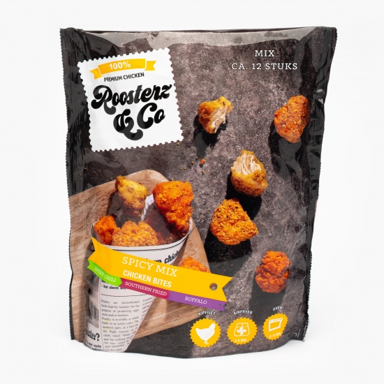 Bucățele de pui pane amestec picant 300g