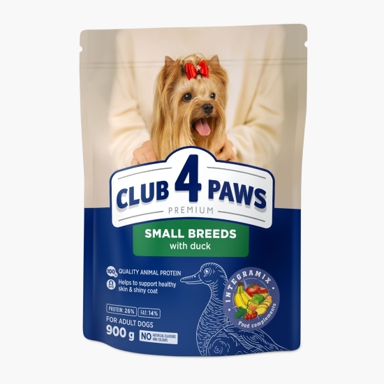 Hrană uscată pentru câini de talie mică, cu rață, 900g