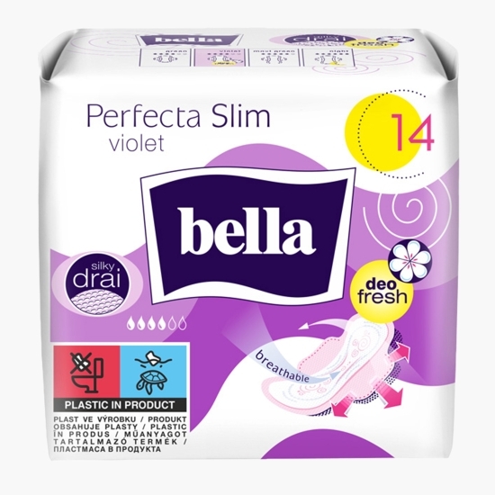 Absorbante Perfecta Slim violet 14 buc