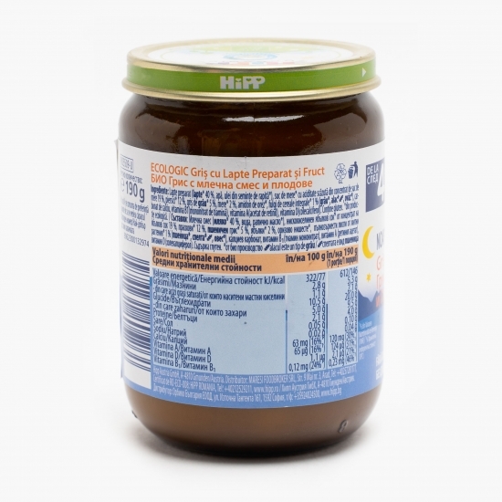 Griș ecologic măr-piersică, +4 luni, 190g