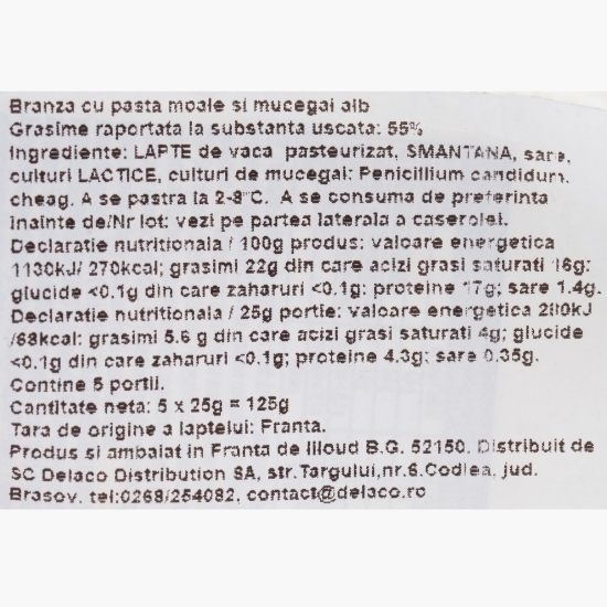 Brânză Brie mini 5x25g